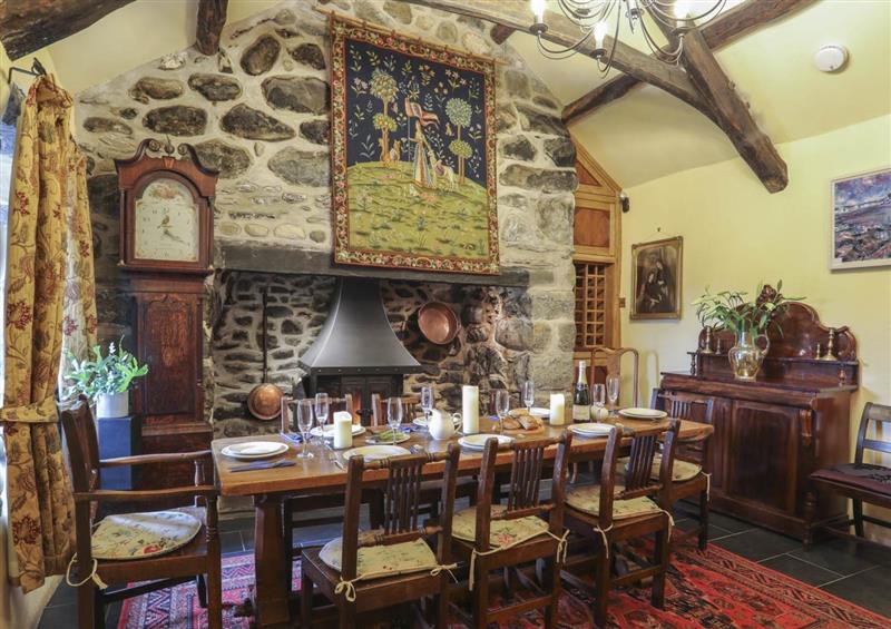 Dining room at Tyddyn Morthwyl, Criccieth, Gwynedd
