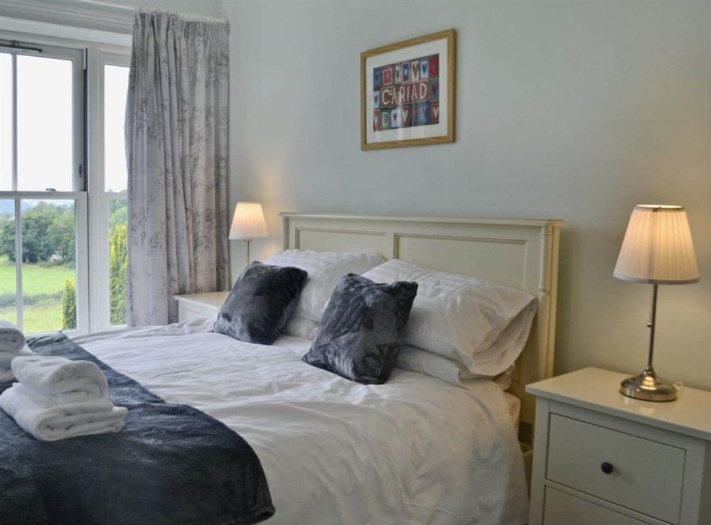 Comfortable double bedroom at Tyllwyd Farmhouse in Capel Bangor, near Aberystwyth, Dyfed