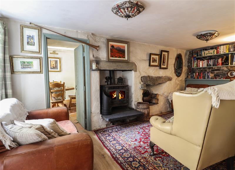 The living area at Tyn Y Coed Cottage, Barmouth
