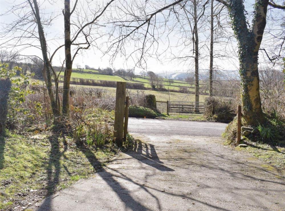Entrance from a quiet country lane at Tynlone Villa in Swyddffynnon, near Devils Bridge, Dyfed