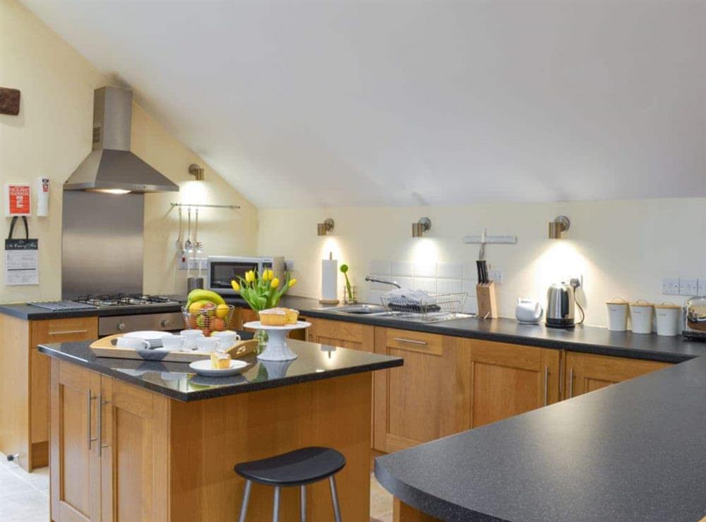 Comprehensively equipped kitchen at Tythe Barn in Grindleford, Derbyshire., South Yorkshire