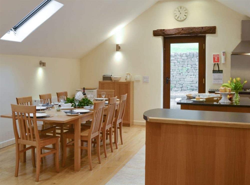 Spacious dining area within the kitchen/diner at Tythe Barn in Grindleford, Derbyshire., South Yorkshire