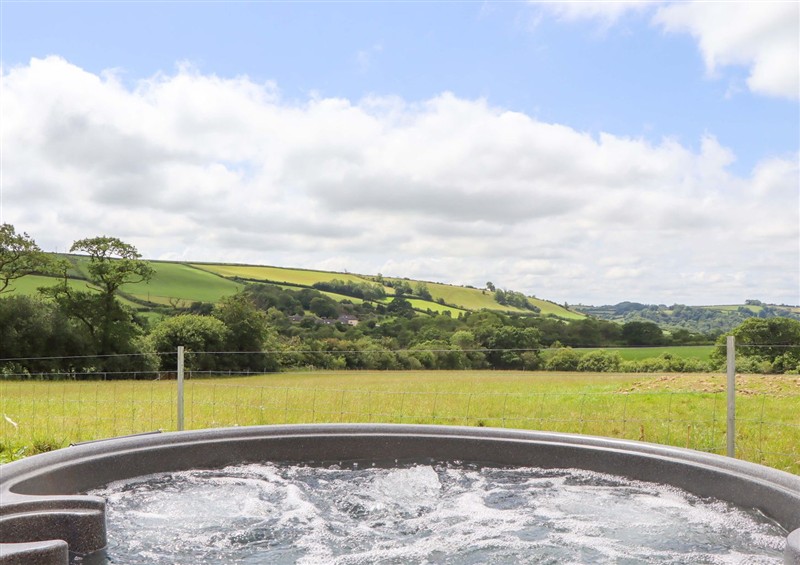 There is a swimming pool at Under Oak Pod, Totnes