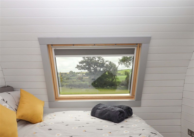 This is the bedroom at Under Oak Pod, Totnes