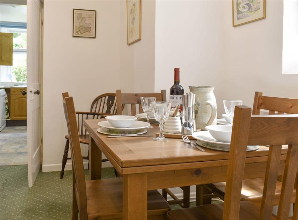 Convenient dining area at Underhill Cottage in Arnside, near Grange-over-Sands, Cumbria