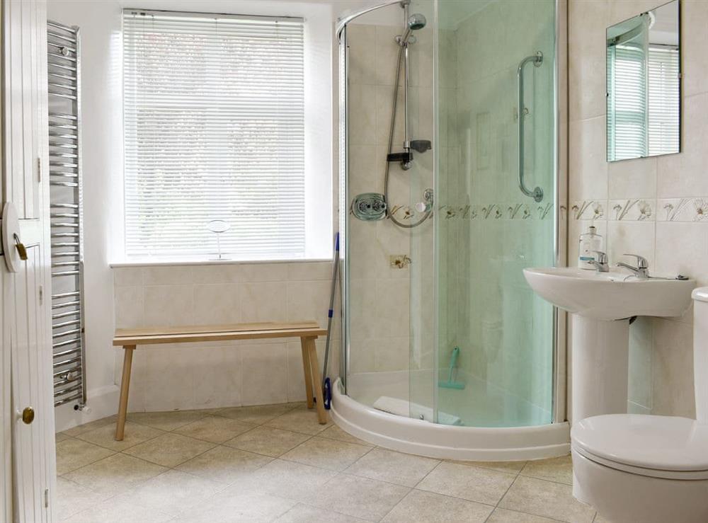 Spacious family shower room at Underhill Cottage in Arnside, near Grange-over-Sands, Cumbria