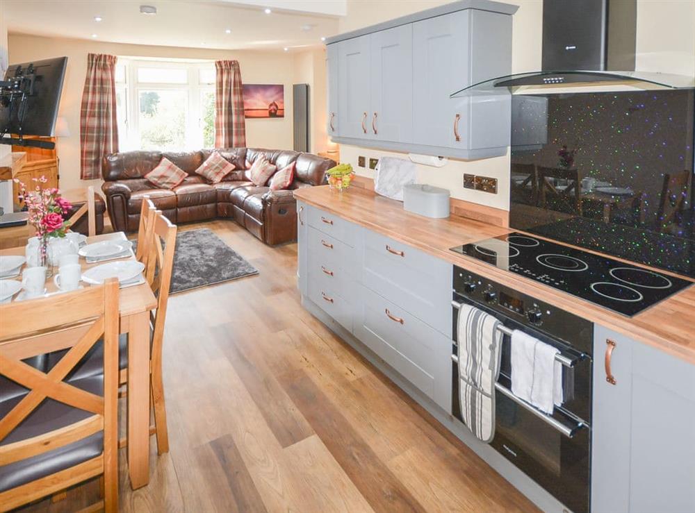Open plan living space at Uplands in Dalbeattie, Kirkcudbrightshire