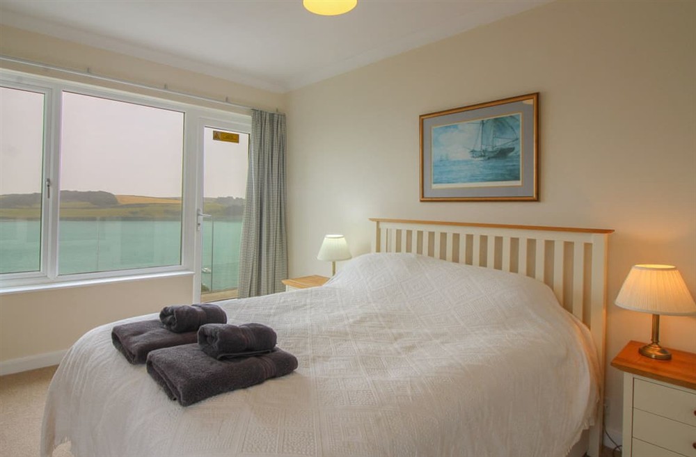 Bedroom at Upper Cobblestones in St Mawes, Cornwall