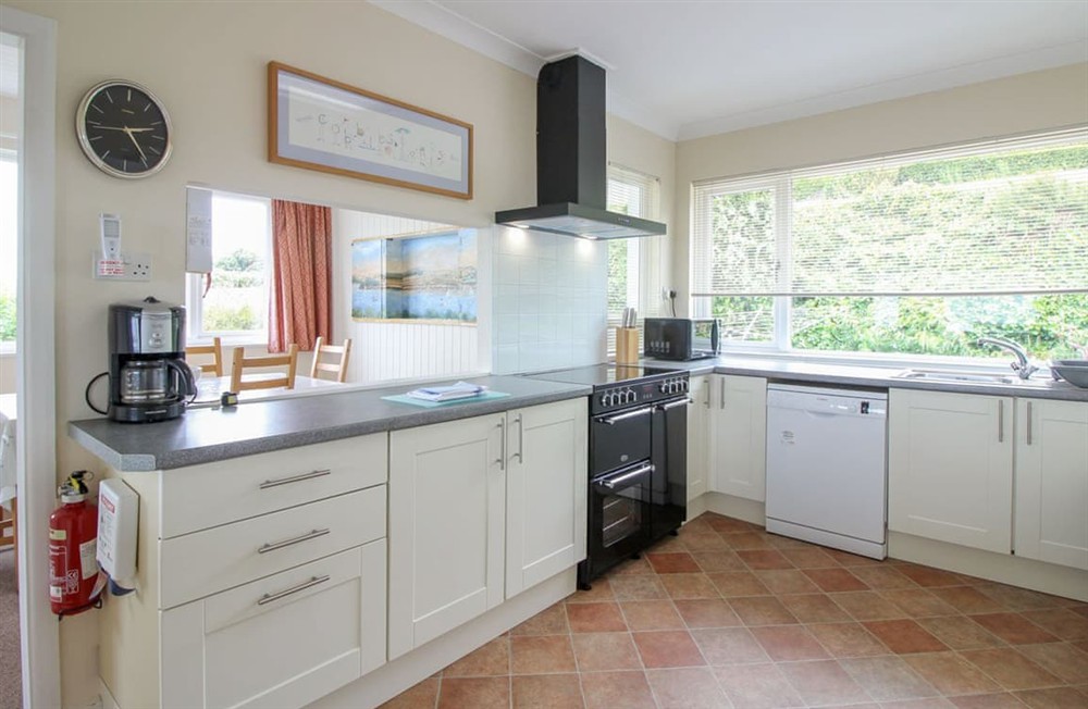 Kitchen area at Upper Cobblestones in St Mawes, Cornwall