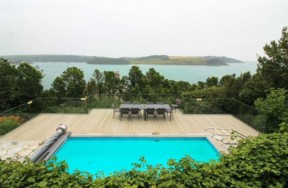 Swimming pool at Upper Cobblestones in St Mawes, Cornwall