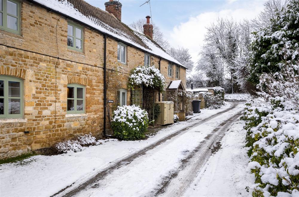 The snowy lane and exterior