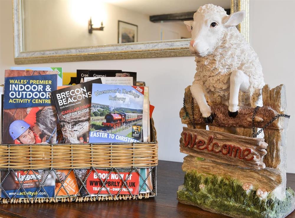 A wealth of local information is provided by the owners at Upper Ffinnant in Soar, near Brecon, Powys, Wales