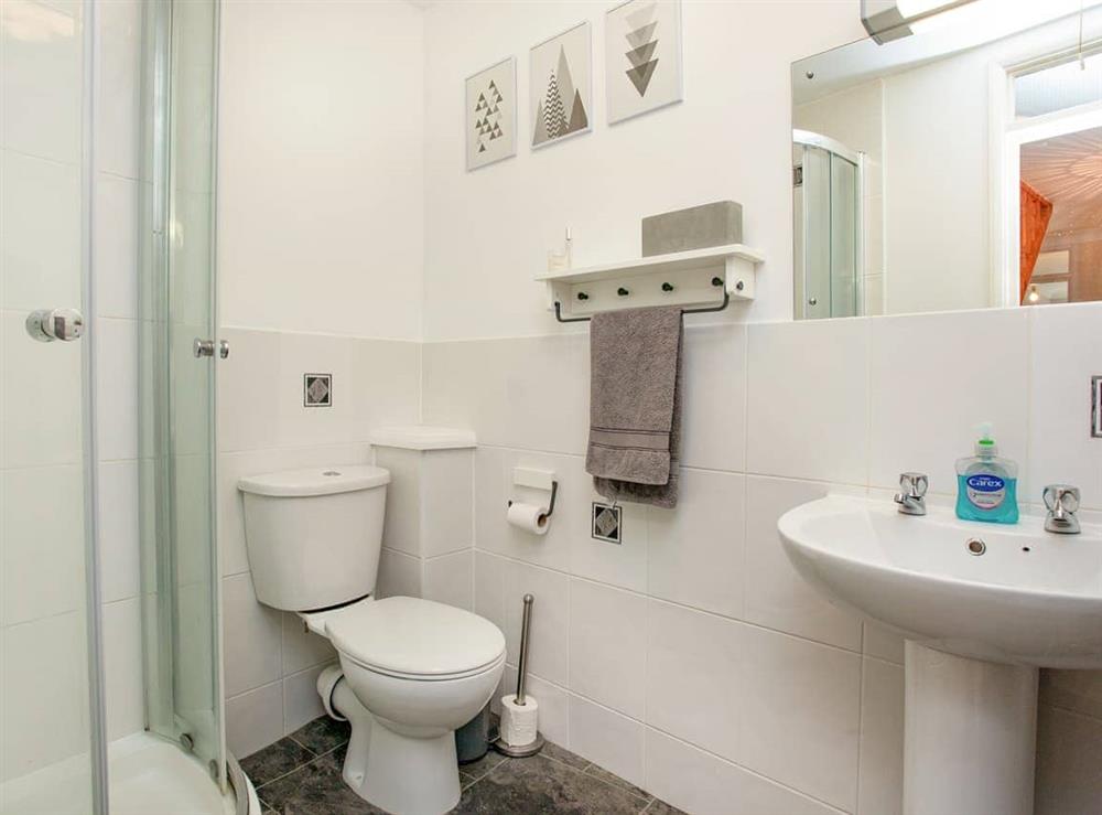 Shower room at Upper Forge in Malborough, Devon