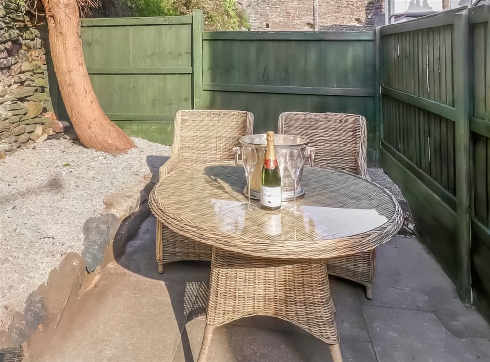 Sitting-out-area at Upper Gate Cottage in Conwy, Gwynedd