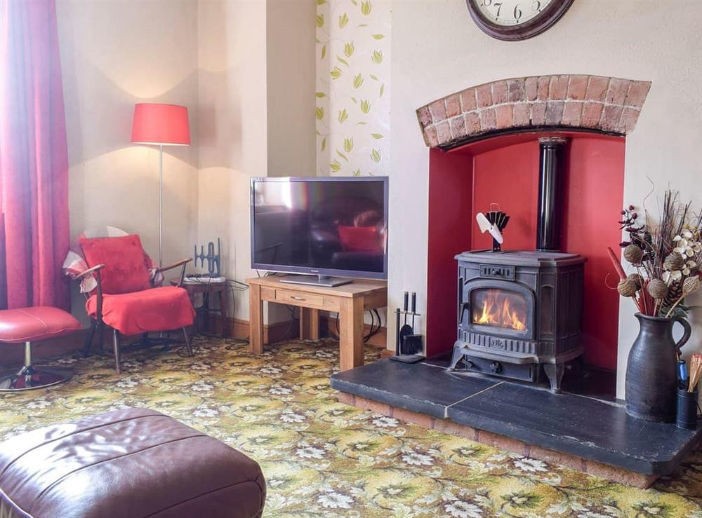 Living room at Upper Gwerneirin in Llandinam, near Llanidloes, Powys