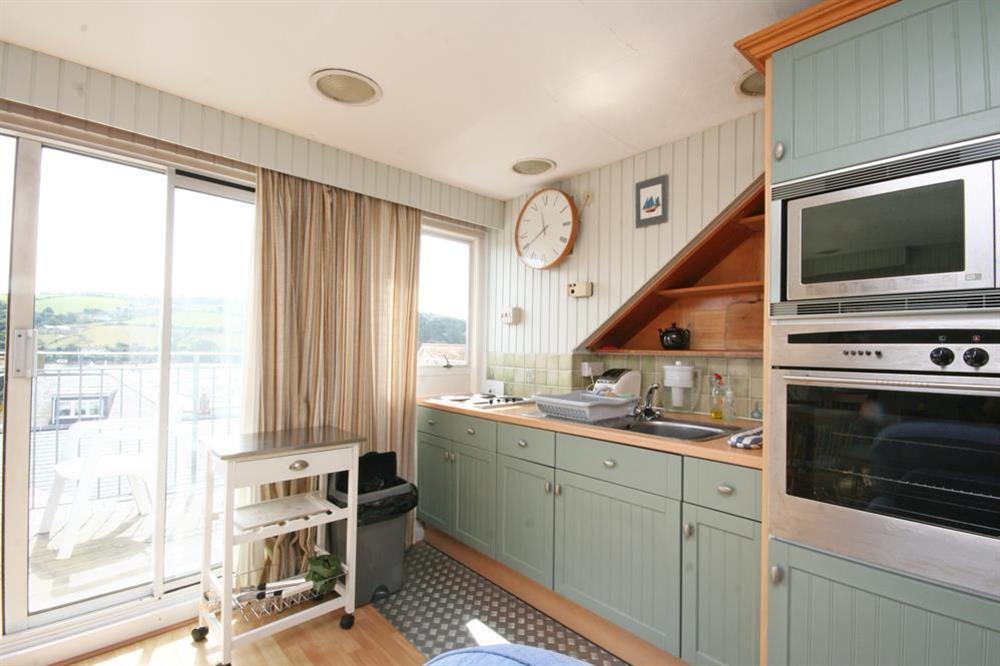 Kitchen area at Upper Marcam House in 9a Church Street, Salcombe