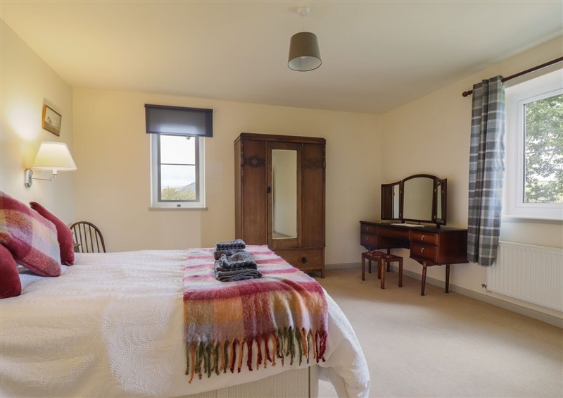 One of the 2 bedrooms at Upper Pandy Farm, Berriew near Welshpool