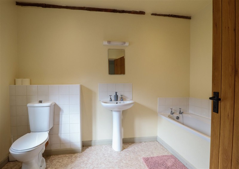 The bathroom at Upper Pandy Farm, Berriew near Welshpool