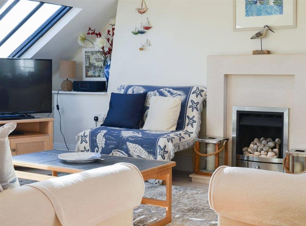 Comfortable living room area at Upper Sheldon House in Buckley St, Devon