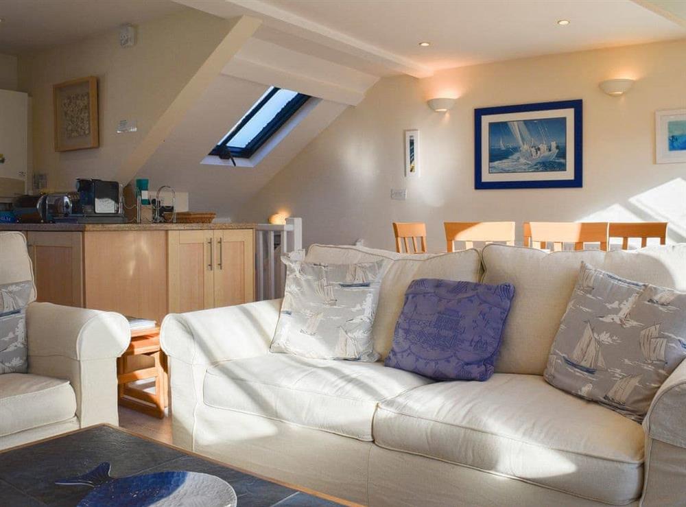 Cosy and welcoming living area at Upper Sheldon House in Buckley St, Devon