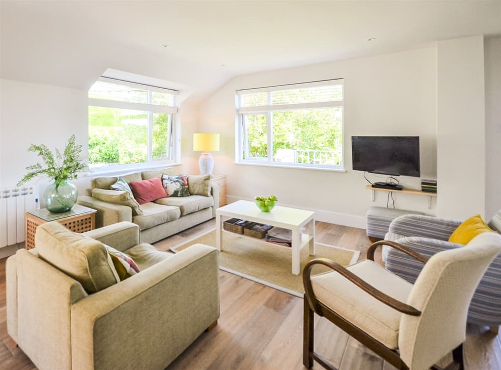 Living area at Upper Warren in St Mawes, Cornwall