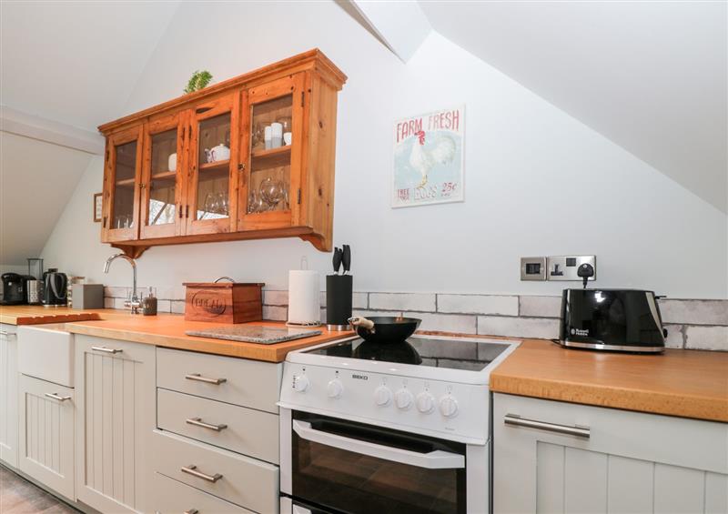 The kitchen at Upside Down House, Callow End