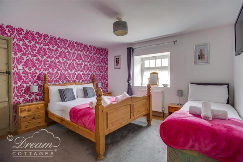 Double bedroom at Upsidedown House, Weymouth, Dorset