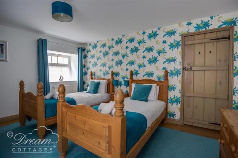Twin bedroom at Upsidedown House, Weymouth, Dorset