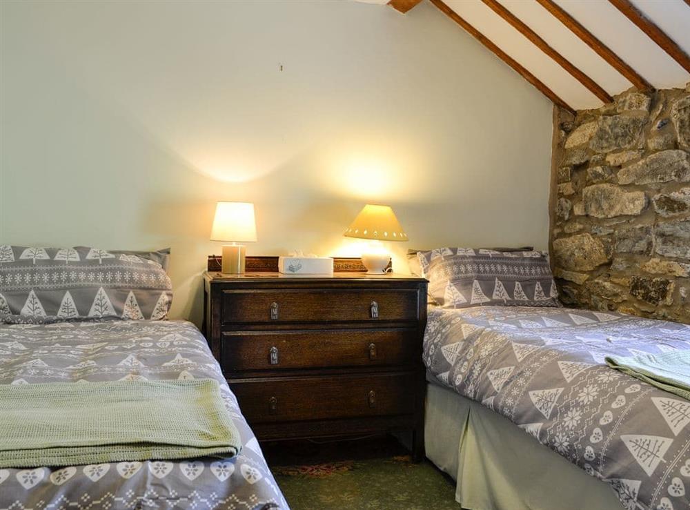 Twin bedroom at Valley Cottage in Cwm Penmachno, near Betws-y-Coed, Conwy, Gwynedd