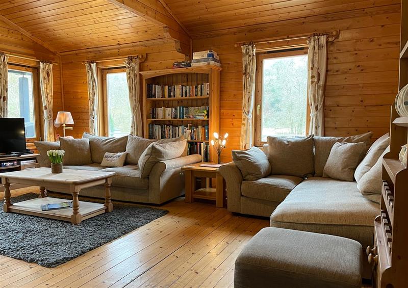 Relax in the living area at Valley Lodge, Oakfordbridge near Bampton