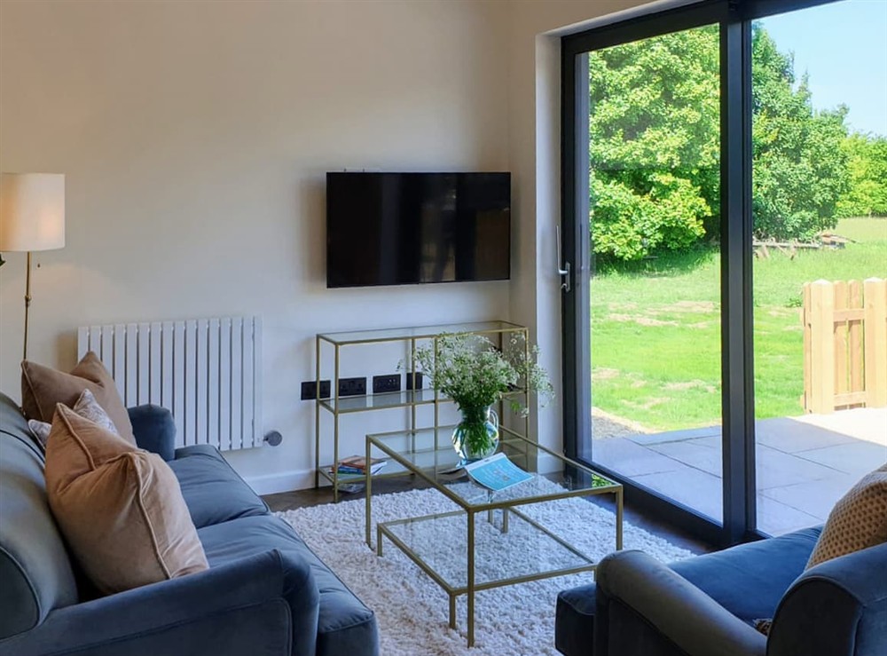 Living area at Valley Pods in Cambridge, Cambridgeshire
