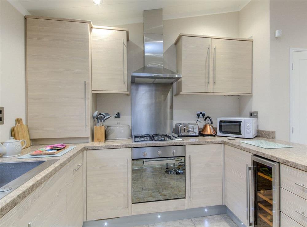 Tasteful, modern kitchen area at Valley View Lodge in Weybourne, near Sheringham, Norfolk