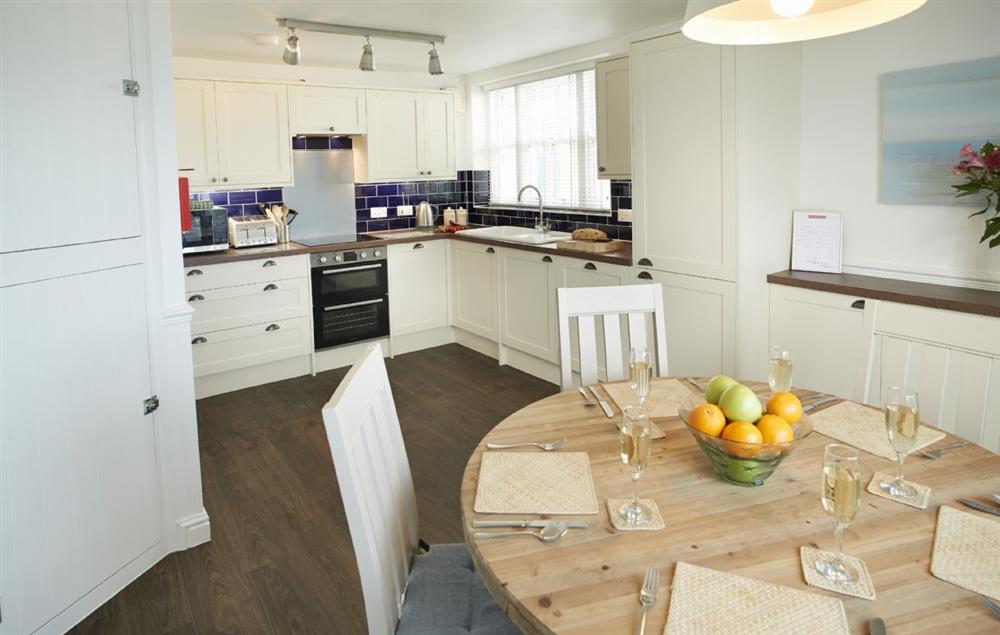 Kitchen with dining area which has sea views (photo 2) at Vanguard, Whitby Lighthouse