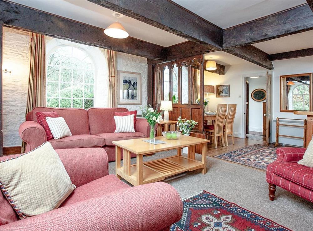 Living room/dining room at Vat House in Bow Creek, Nr Totnes, South Devon., Great Britain