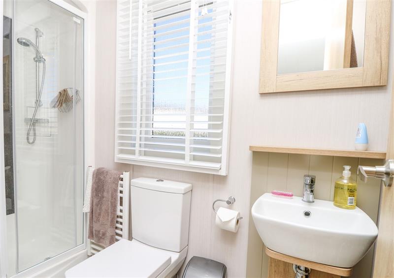 This is the bathroom at Vendee Lodge, Thorness Bay Holiday Park near Cowes