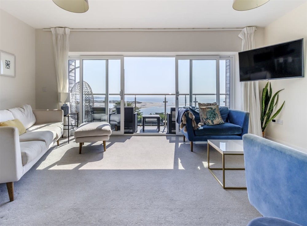 Open plan living space at Verbier in Aberdyfi, Gwynedd