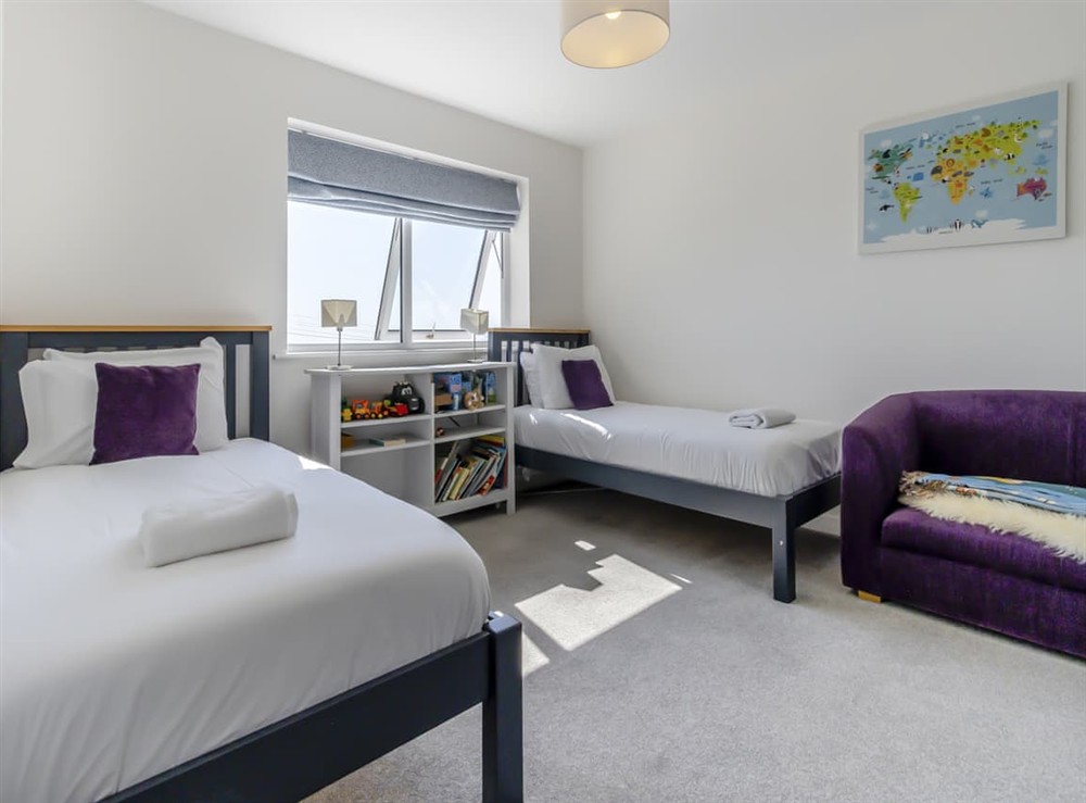 Twin bedroom at Verbier in Aberdyfi, Gwynedd