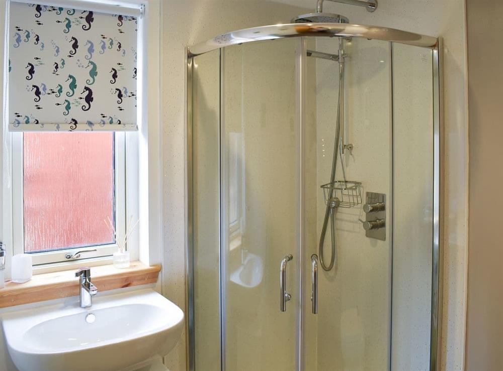 Shower room at Viaduct View in Cullen, near Buckie, Highlands, Banffshire