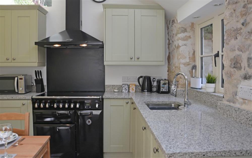The kitchen at Vicarage Cottage in Branscombe