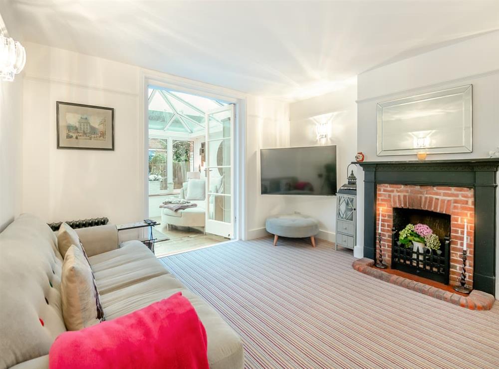 Living room at Victoria Cottage in Mudeford, near Christchurch, Dorset