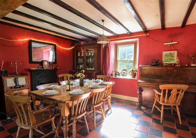 Dining room at Victorian Farmhouse, Ty Mawr near Llanybydder