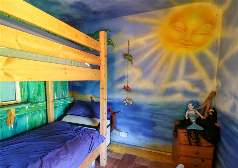 This is a bedroom at Victorian Farmhouse, Ty Mawr near Llanybydder