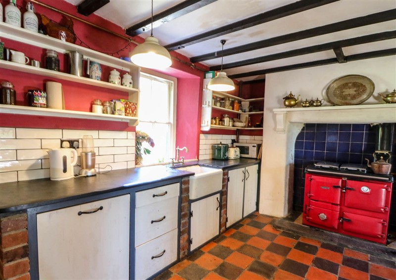 This is the kitchen at Victorian Farmhouse, Ty Mawr near Llanybydder
