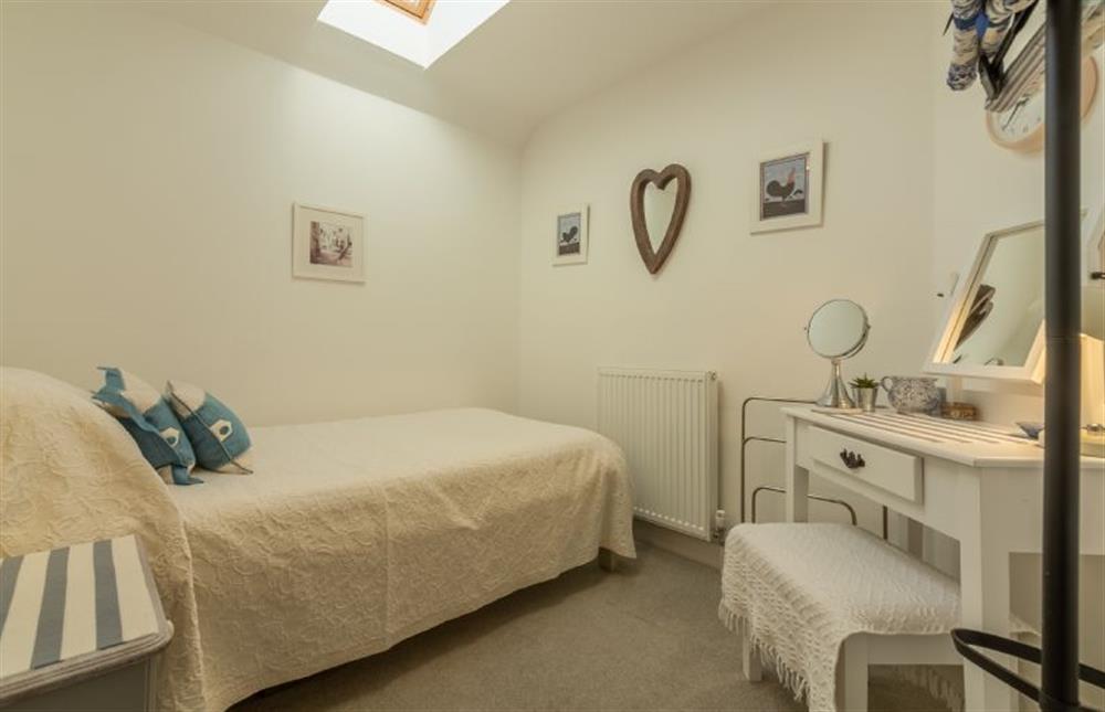 First floor: Bedroom three, with single bed at Victory Cottage, Little Walsingham