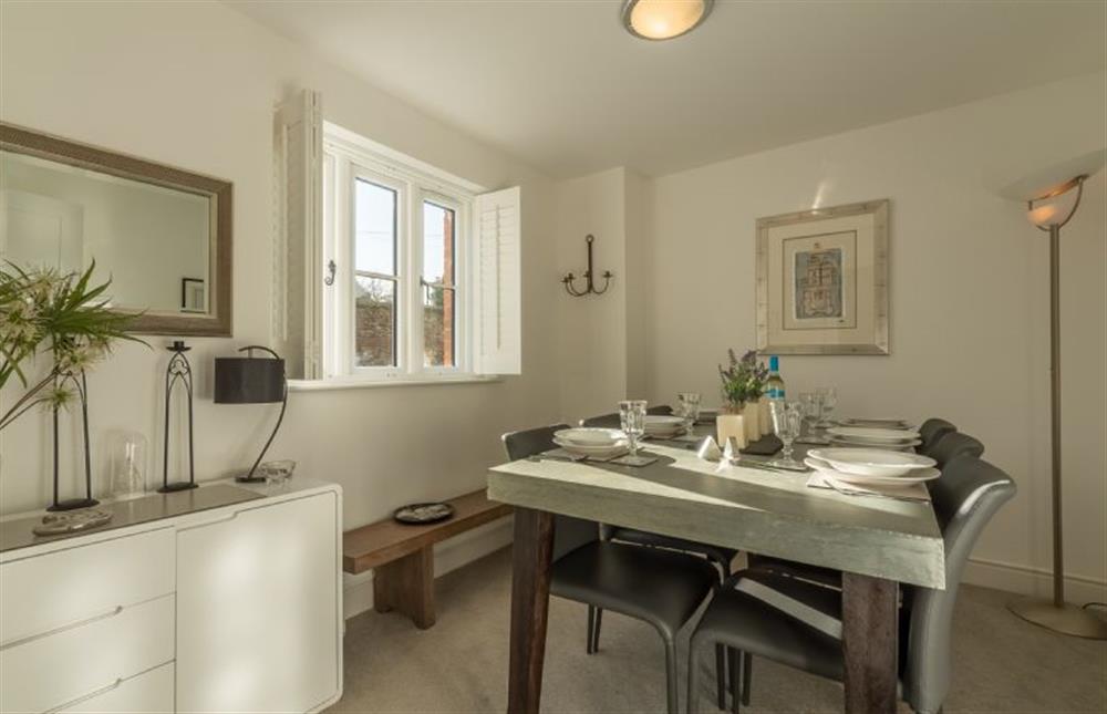 Ground floor: Dining room has seating for five at Victory Cottage, Little Walsingham