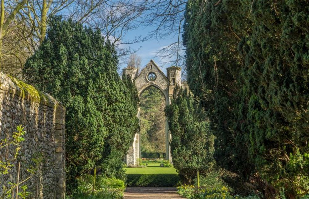 The abbey gardens at Little Walsingham at Victory Cottage, Little Walsingham
