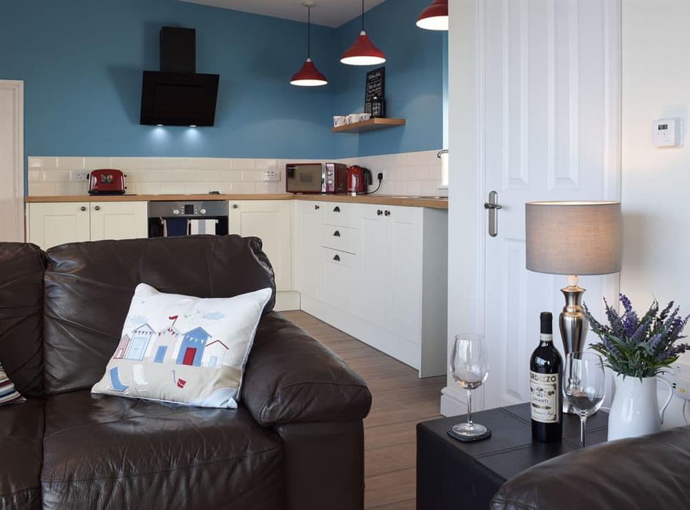 Open plan living space at View at the Peak in Goodwick, near Fishguard, Pembrokeshire, Dyfed