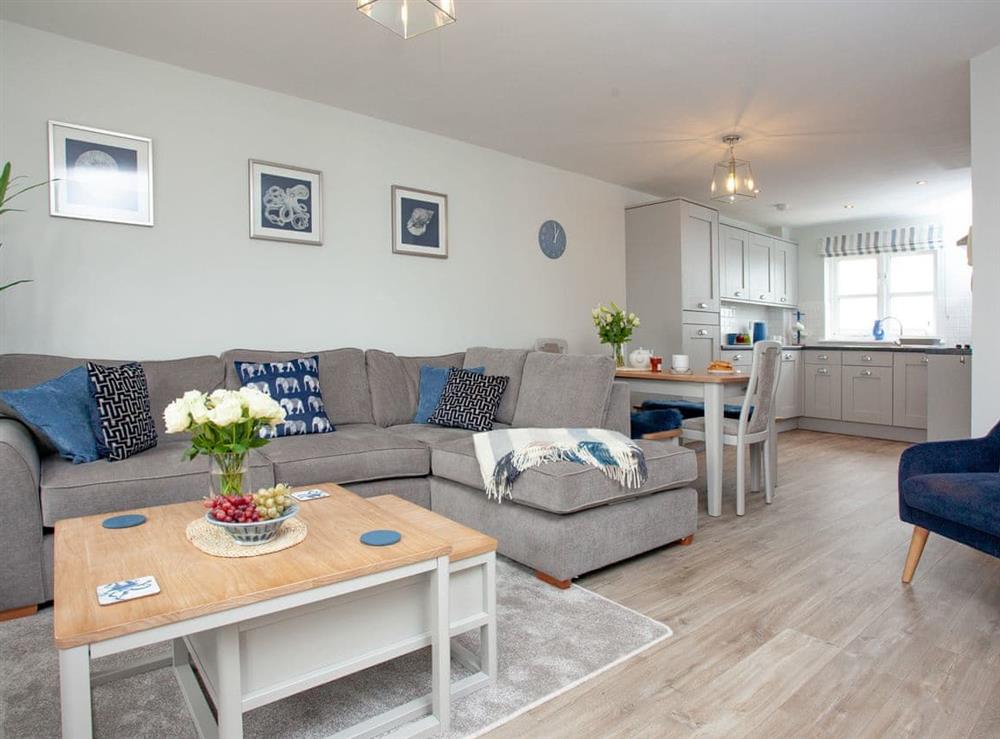 Living area at View Cottage in Brixham, Devon