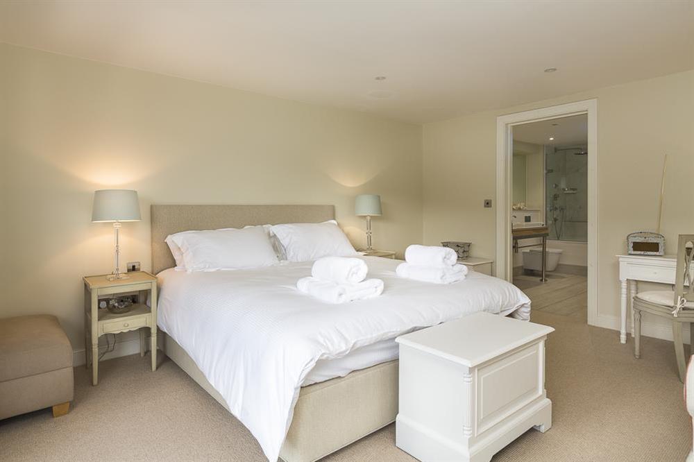 Further en suite double room with super-King bed and door to private terrace at Villa 1, Estura in , Salcombe