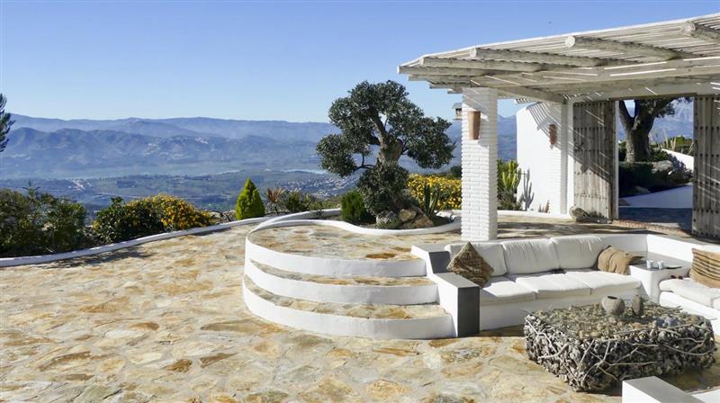 The garden and views at Villa Adaline, Andalucia, Spain